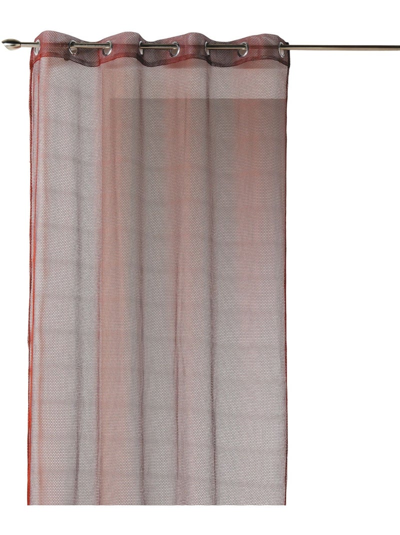 Cortina lisa de malla de red Rojo Marsala - Kiabi