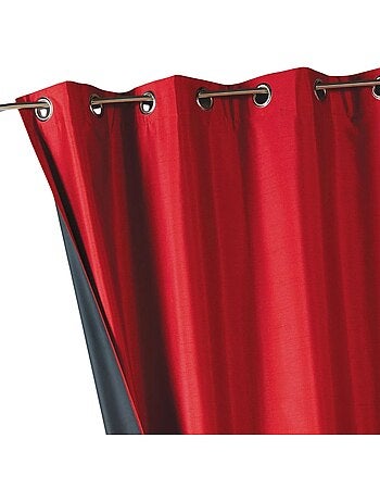 Cortina lisa de shantung, 100 % opaca, de 3 capas