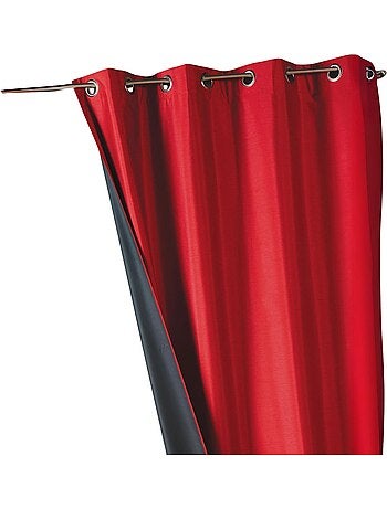 Cortina lisa de shantung, 100 % opaca, de 3 capas