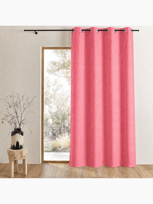 Cortina lisa de tela con aspecto natural - Kiabi