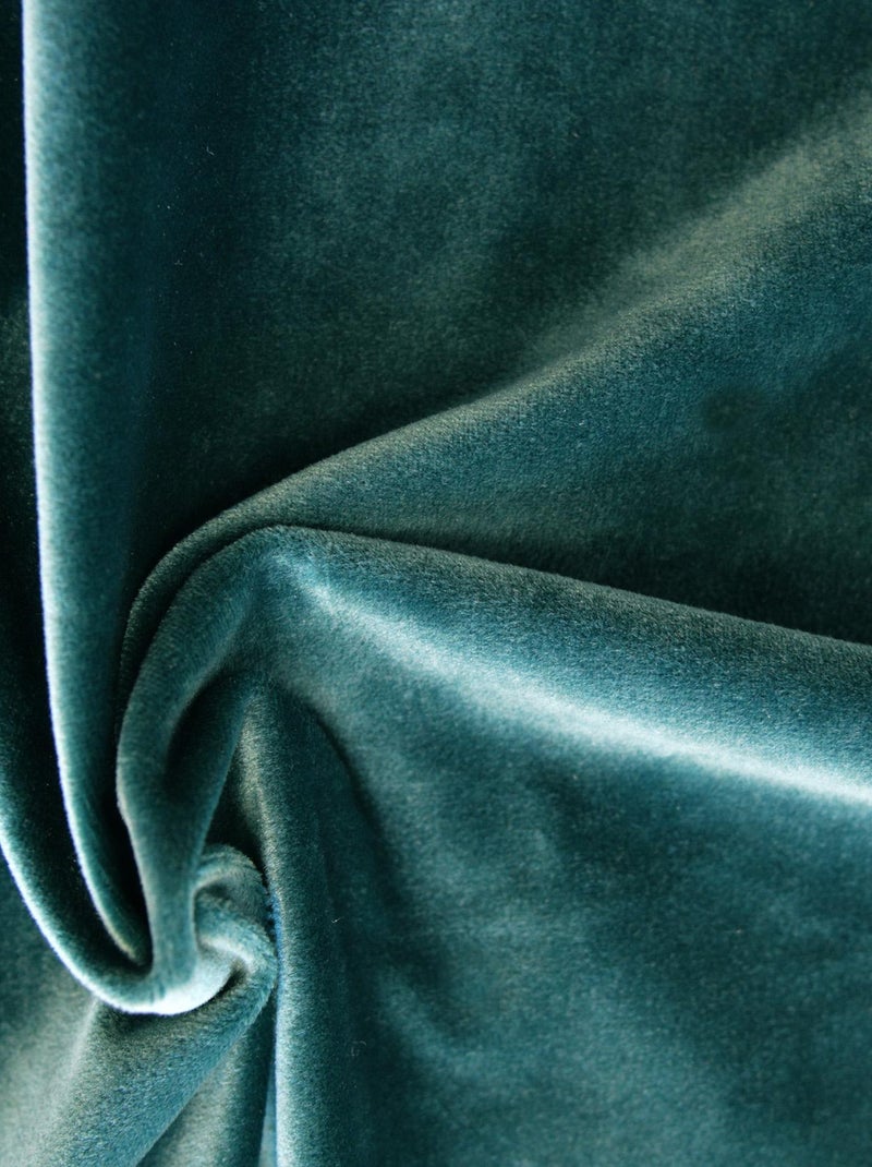 Cortina lisa de terciopelo afelpado Azul petróleo - Kiabi