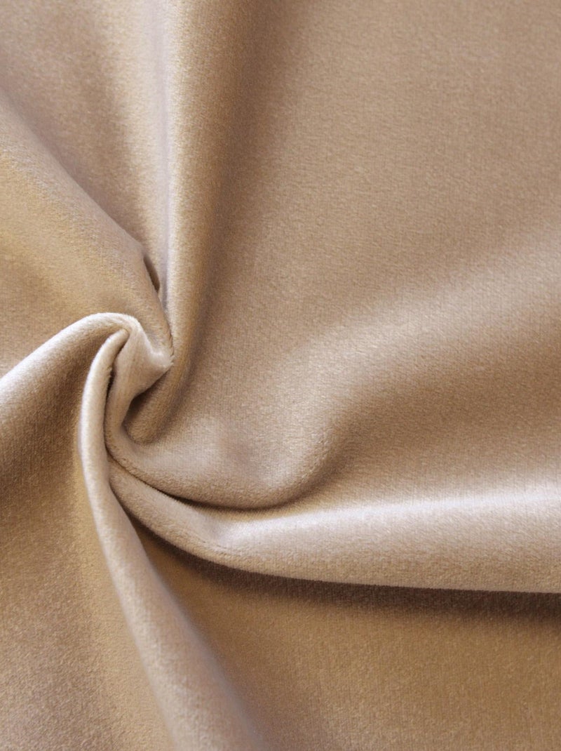 Cortina lisa de terciopelo afelpado Beige claro - Kiabi