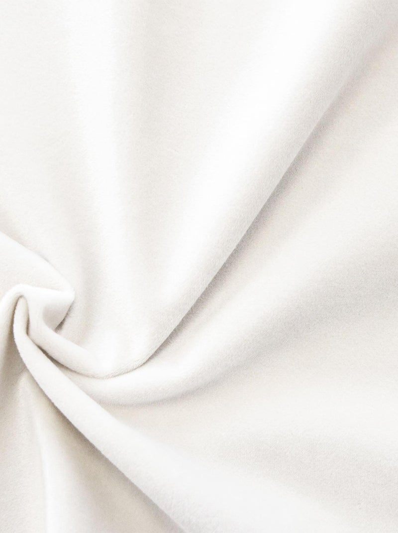 Cortina lisa de terciopelo afelpado Blanco - Kiabi