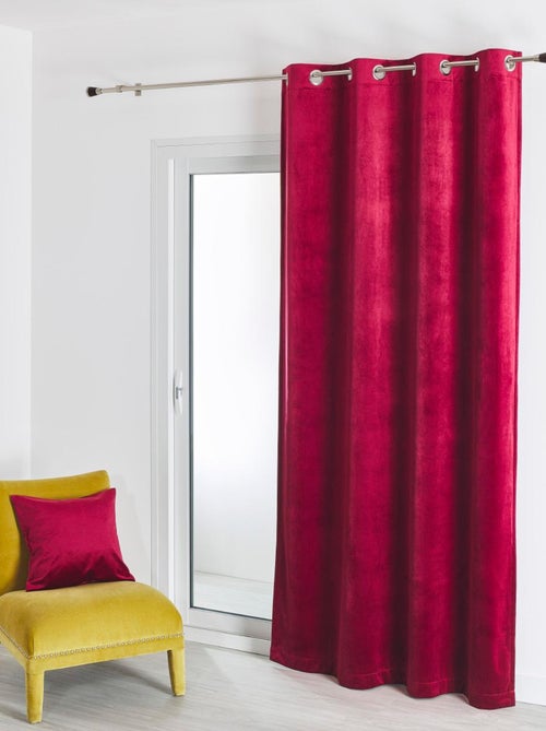 Cortina lisa de terciopelo afelpado - Kiabi
