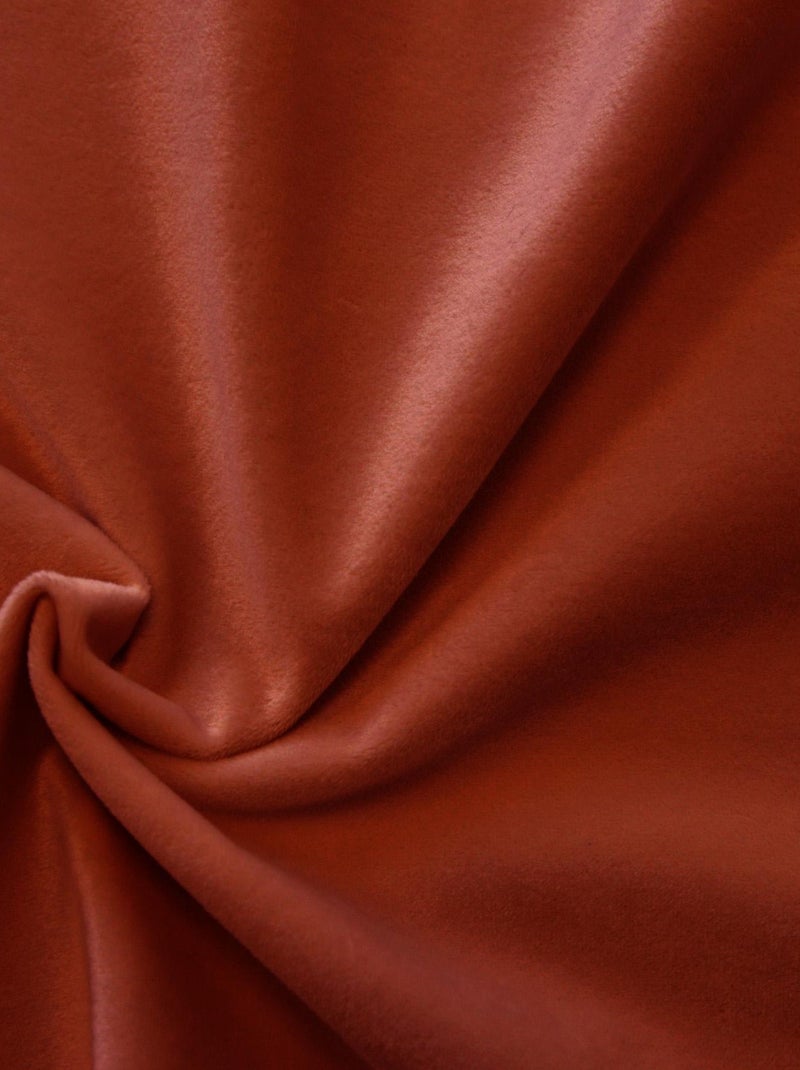 Cortina lisa de terciopelo afelpado Cobre - Kiabi
