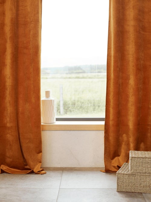 Cortina lisa de terciopelo afelpado - Kiabi