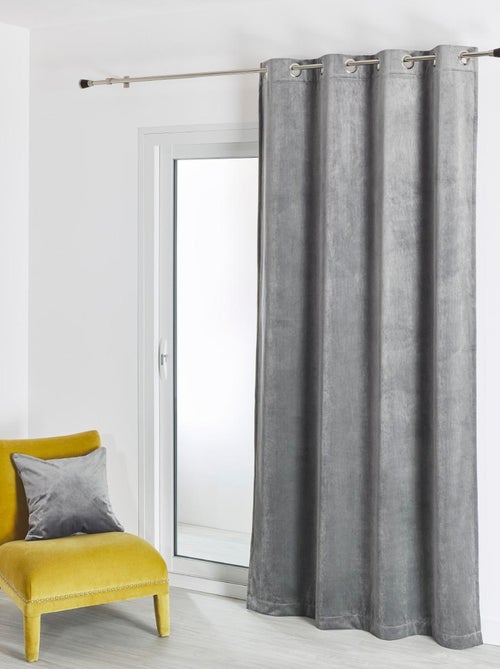 Cortina lisa de terciopelo afelpado - Kiabi