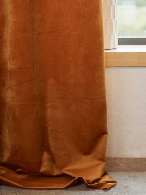 Cortina lisa de terciopelo afelpado - Kiabi