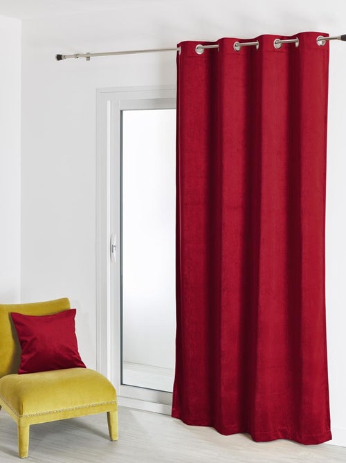 Cortina lisa de terciopelo afelpado - Kiabi