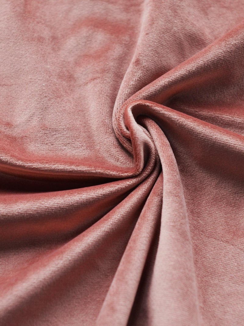 Cortina lisa de terciopelo afelpado Rosa claro - Kiabi