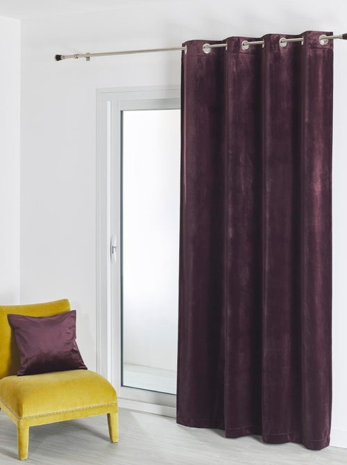 Cortina lisa de terciopelo afelpado - Kiabi