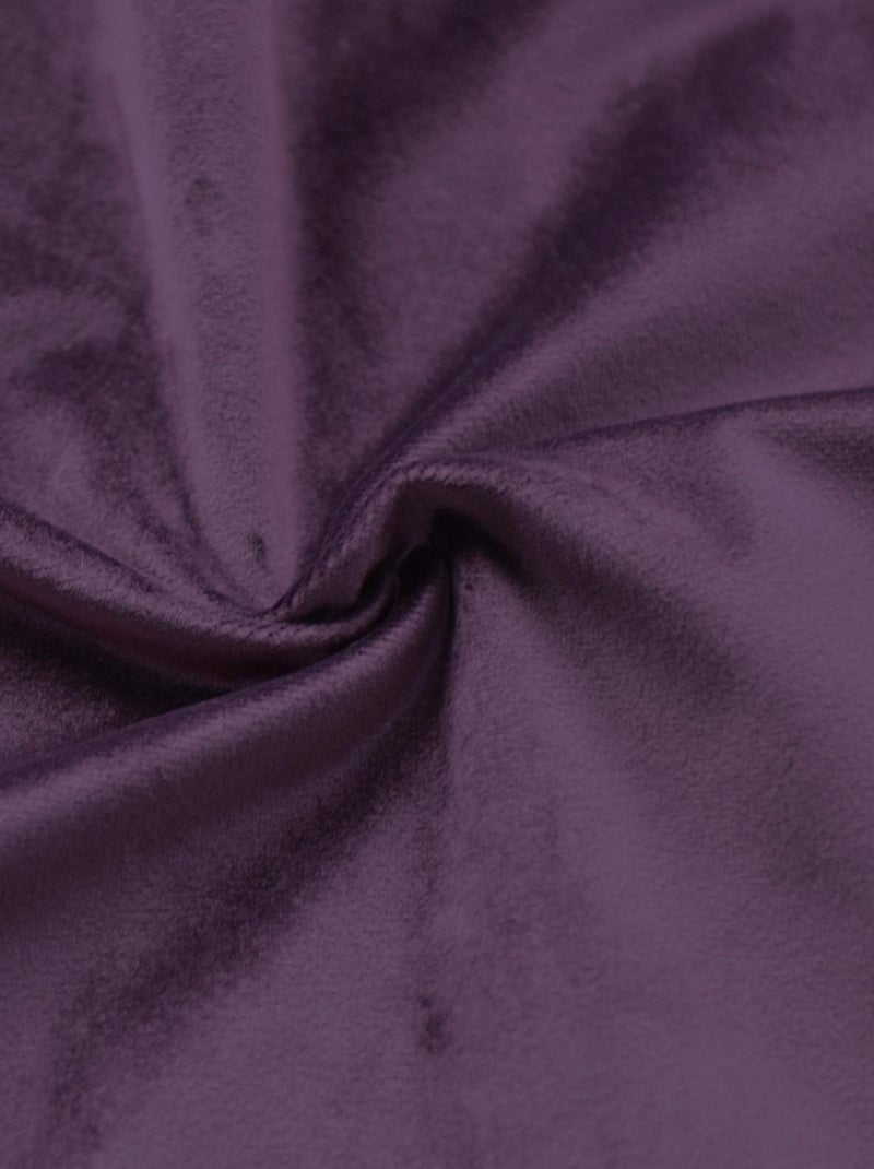Cortina lisa de terciopelo afelpado Violeta ciruela - Kiabi