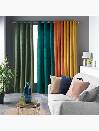 Cortina lisa de terciopelo ras