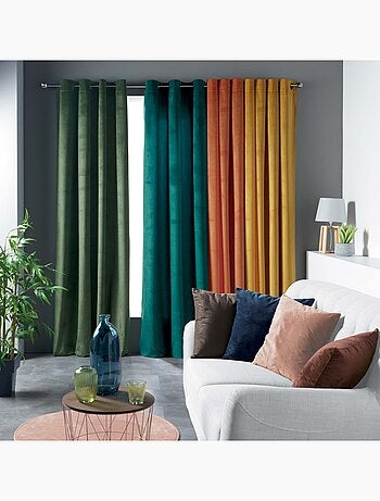 Cortina lisa de terciopelo ras