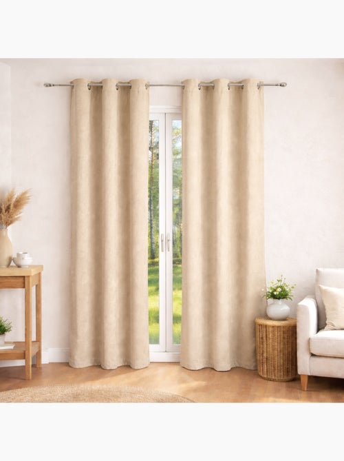 Cortina lisa efecto ante - Kiabi