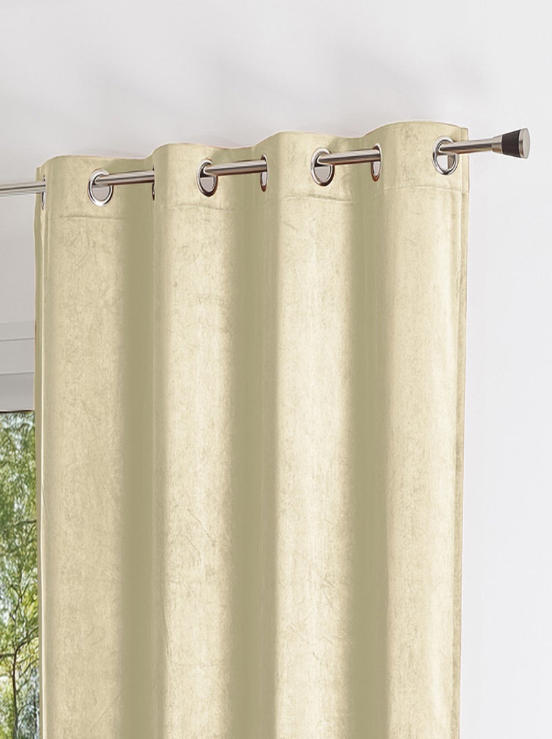 Cortina lisa efecto ante Beige claro - Kiabi