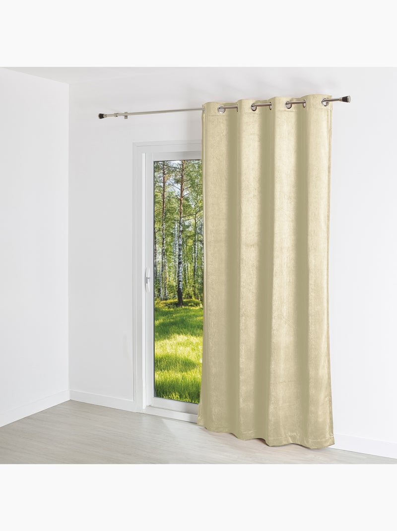 Cortina lisa efecto ante Beige claro - Kiabi