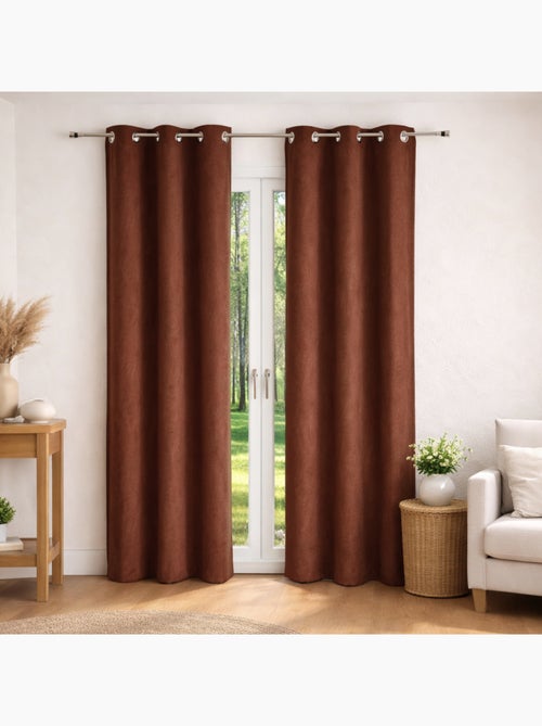 Cortina lisa efecto ante - Kiabi