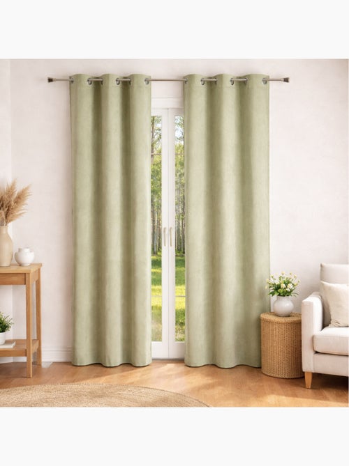 Cortina lisa efecto ante - Kiabi