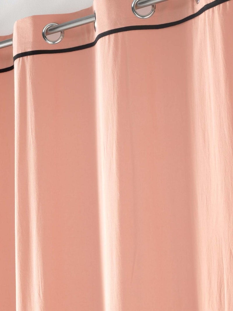 Cortina lisa en algodón lavado Rosa claro - Kiabi