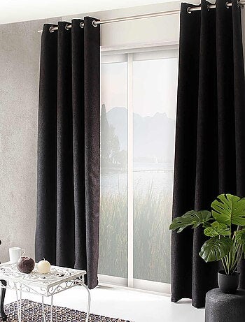 Cortina lisa opaca “trenzada”