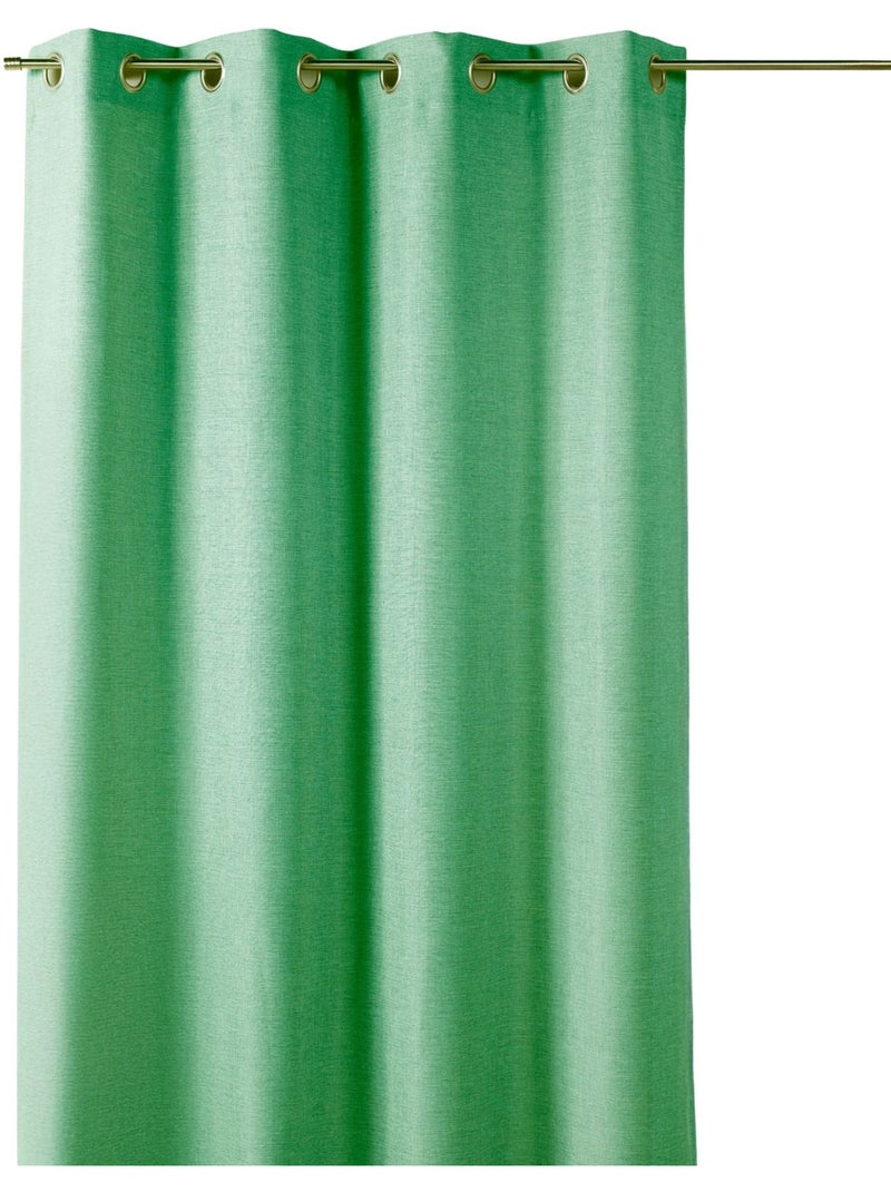 Cortina lisa opaca y aislante térmica con forro polar Verde claro - Kiabi