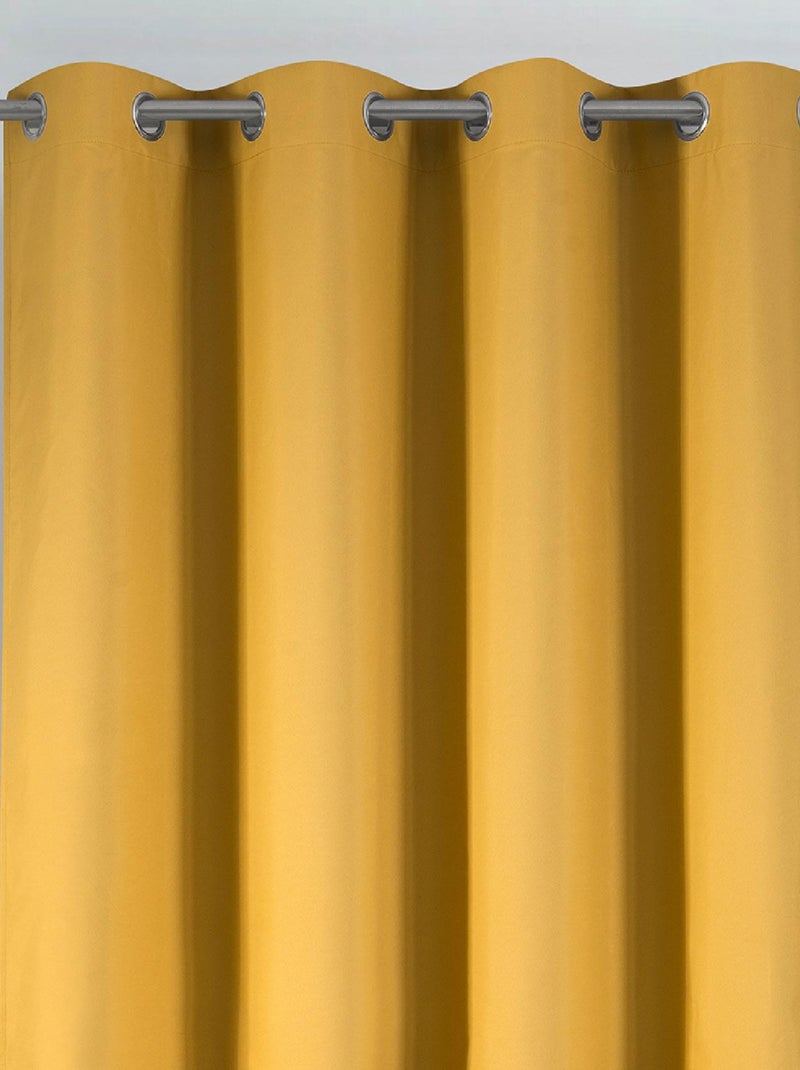 Cortina lisa opaca y térmica Amarillo mostaza - Kiabi