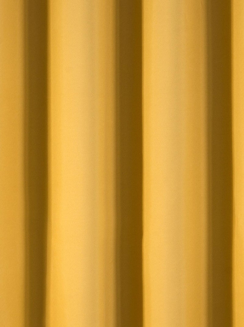 Cortina lisa opaca y térmica Amarillo mostaza - Kiabi