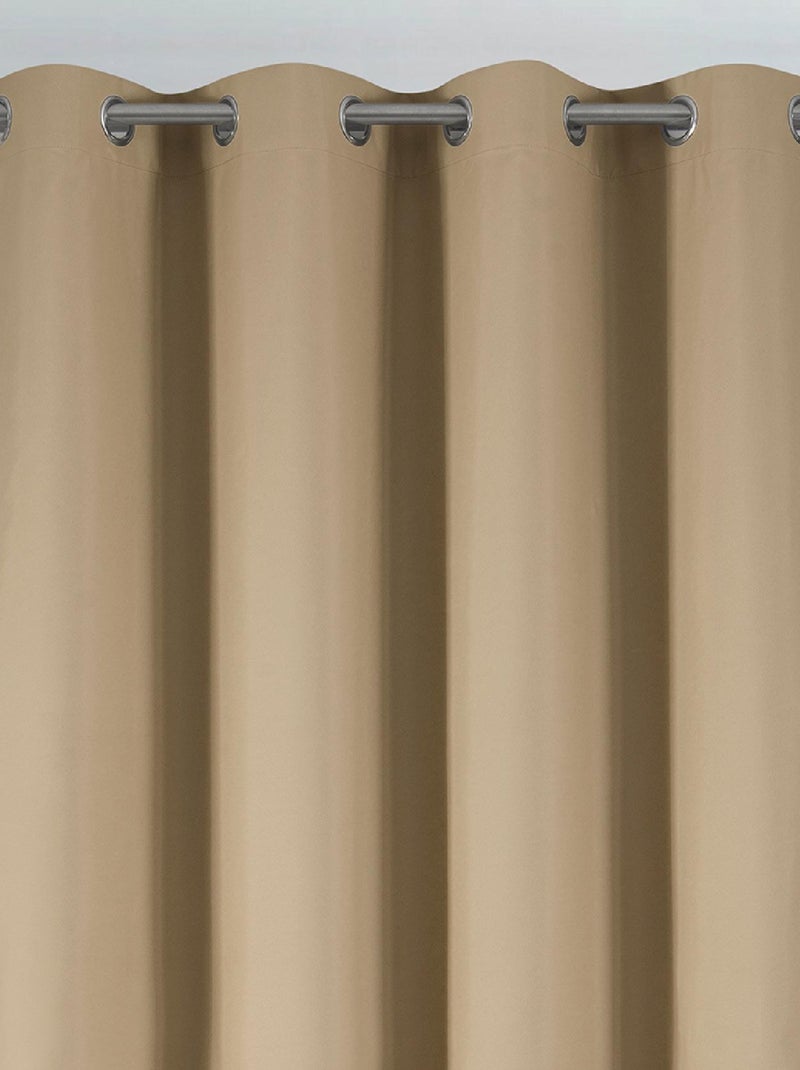 Cortina lisa opaca y térmica Beige - Kiabi