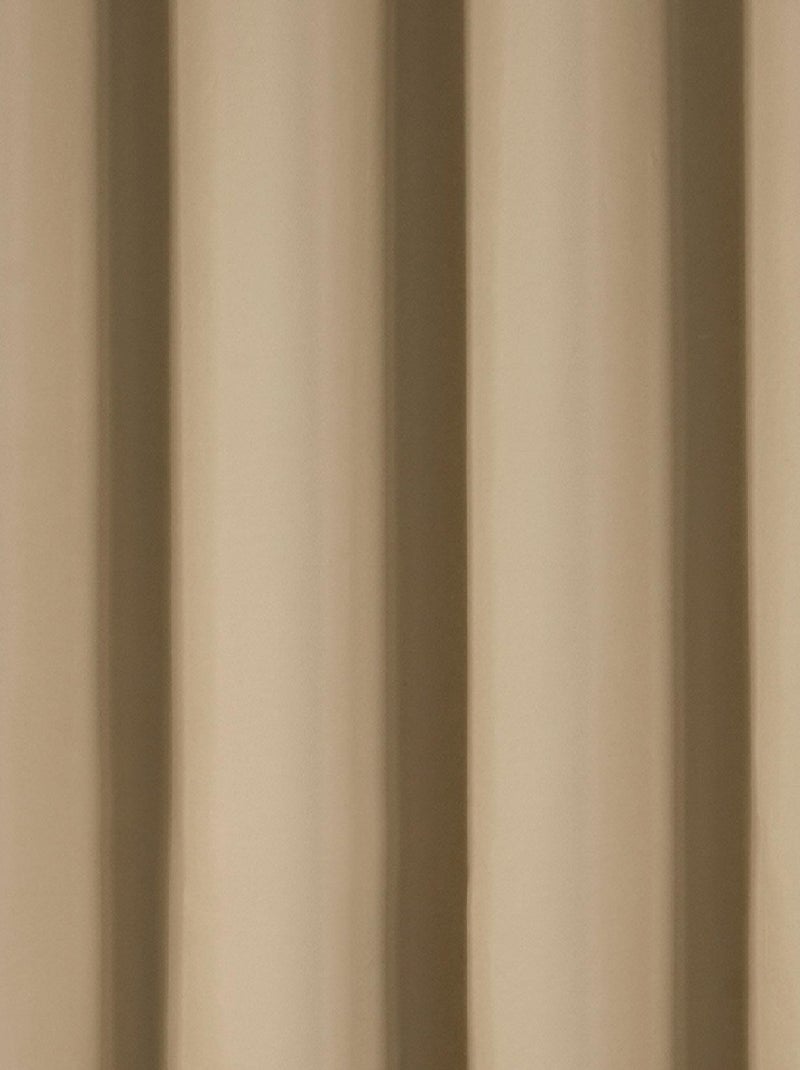 Cortina lisa opaca y térmica Beige - Kiabi
