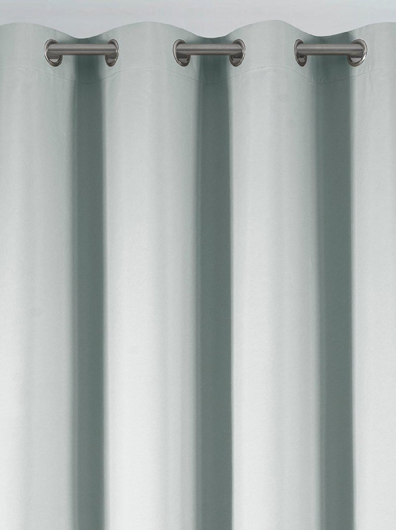 Cortina lisa opaca y térmica Gris perla - Kiabi