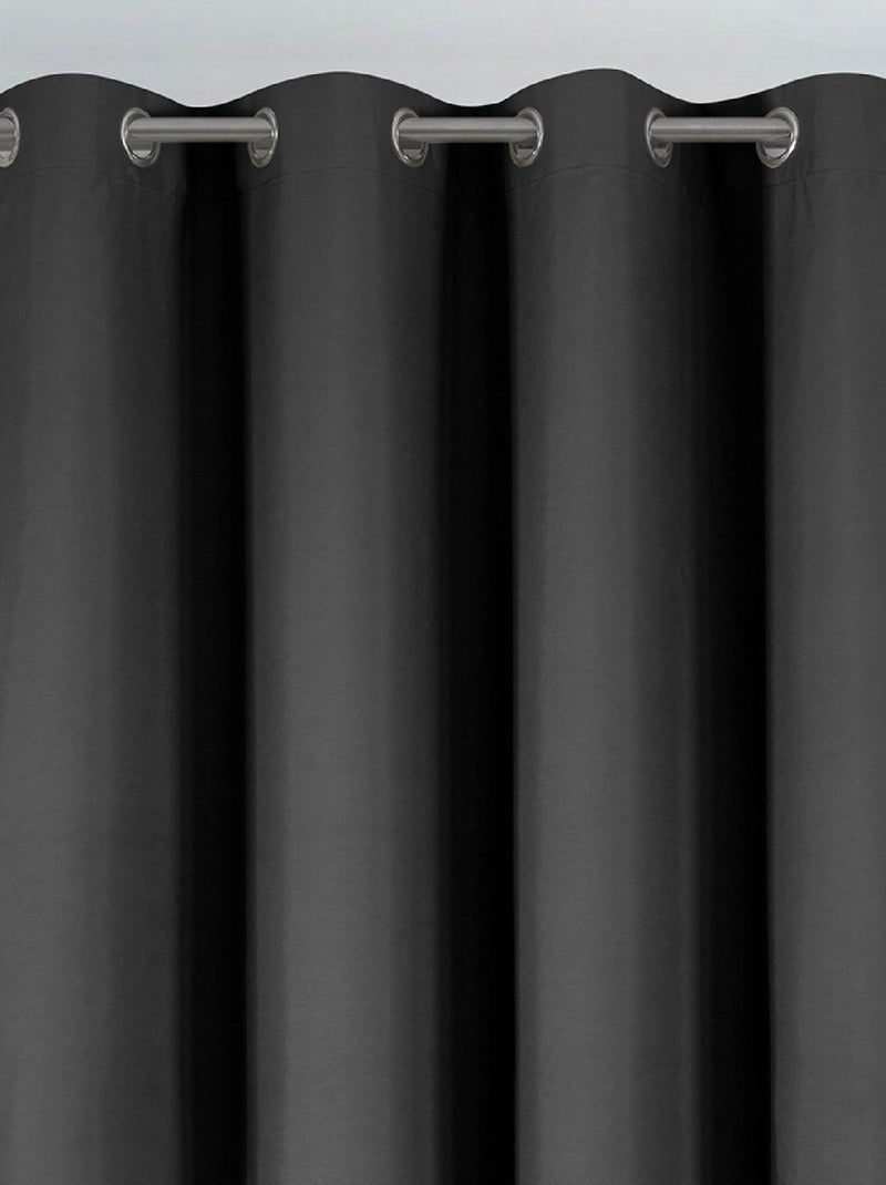 Cortina lisa opaca y térmica Negro - Kiabi