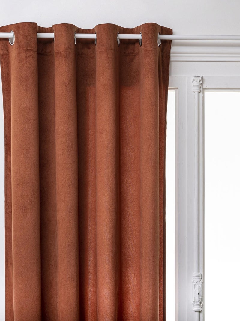 Cortina lisa tipo loft Terracota - Kiabi