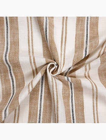 Cortina mosquitera a rayas de algodón flameado