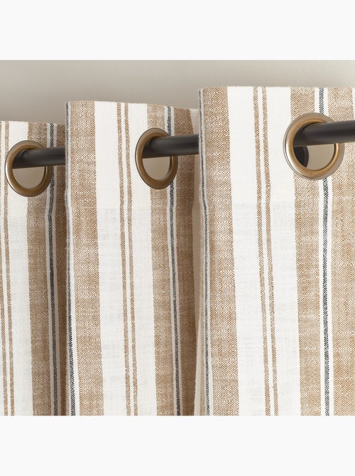 Cortina mosquitera a rayas de algodón flameado - Kiabi