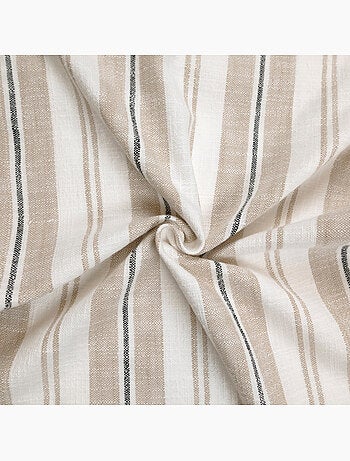 Cortina mosquitera a rayas de algodón flameado