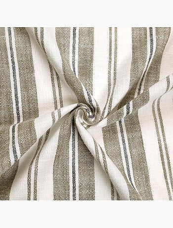 Cortina mosquitera a rayas de algodón flameado