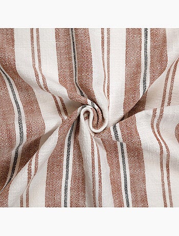 Cortina mosquitera a rayas de algodón flameado