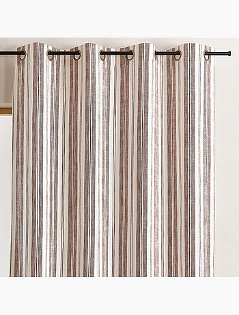 Cortina mosquitera a rayas de algodón flameado