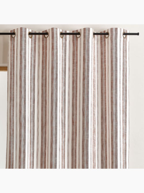 Cortina mosquitera a rayas de algodón flameado - Kiabi