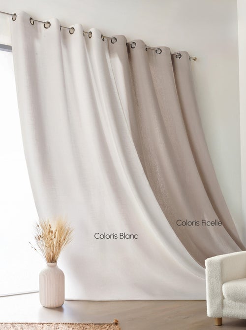 Cortina natural 100% lino - Kiabi