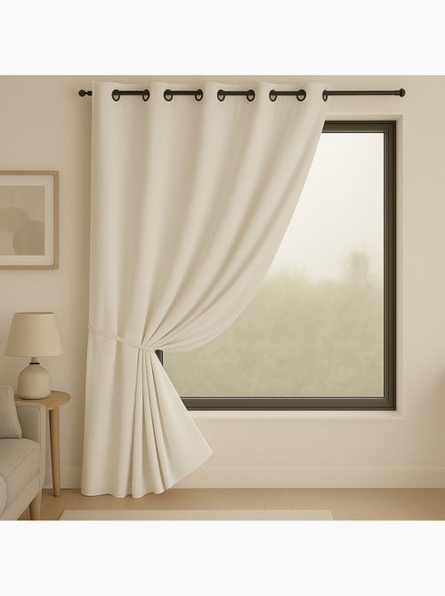 Cortina opaca 100% ignífuga M1 Crudo - Kiabi