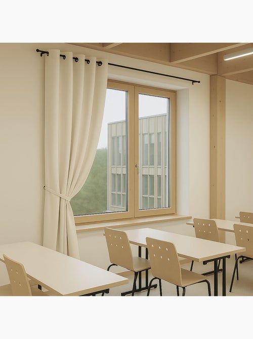 Cortina opaca 100% ignífuga M1 Crudo - Kiabi