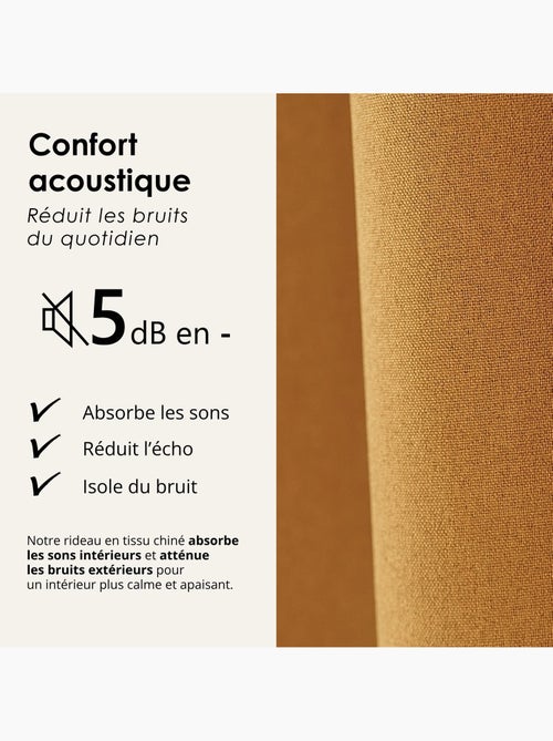 Cortina opaca acústica 100% térmica, moteada midnight - Kiabi Cortina opaca acústica 100% térmica, moteada midnight - Kiabi