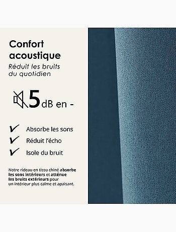 Cortina opaca acústica 100% térmica, moteada midnight