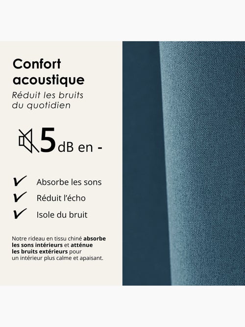 Cortina opaca acústica 100% térmica, moteada midnight - Kiabi Cortina opaca acústica 100% térmica, moteada midnight - Kiabi