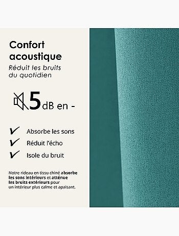 Cortina opaca acústica 100% térmica, moteada midnight