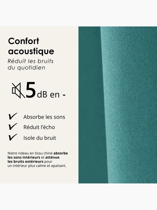 Cortina opaca acústica 100% térmica, moteada midnight - Kiabi Cortina opaca acústica 100% térmica, moteada midnight - Kiabi