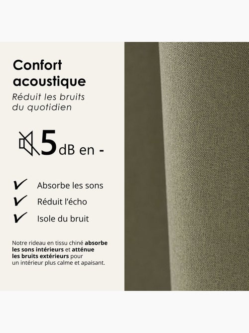 Cortina opaca acústica 100% térmica, moteada midnight - Kiabi Cortina opaca acústica 100% térmica, moteada midnight - Kiabi