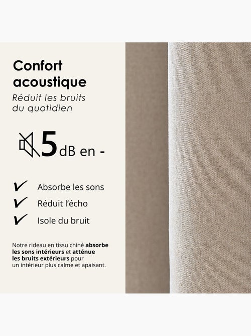 Cortina opaca acústica 100% térmica, moteada midnight - Kiabi Cortina opaca acústica 100% térmica, moteada midnight - Kiabi